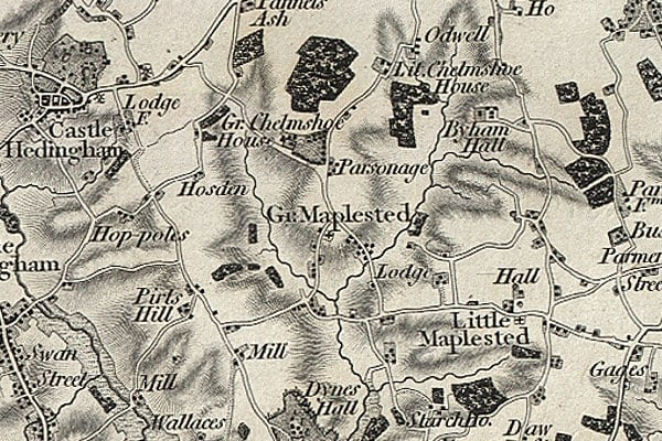 Map of Great Maplestead